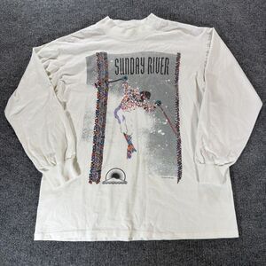 Vintage 90s Long Sleeve T Shirt " Sunday River Maine " Ski Resort